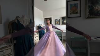 Get dressed with me as Barbie Rapunzel #barbierapunzel #sewing #rapunzelbarbie