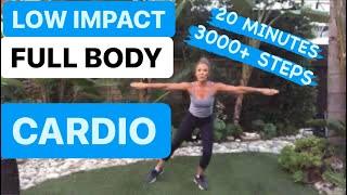 20 MINUTE LOW-IMPACT ""FAST WALK/FULL BODY" CARDIO WORKOUT | Michelle Wilson