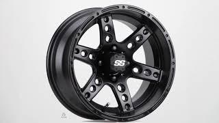 14" Reef Matte Black Golf Cart Wheel by Golf Cart King