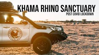 Rhinos got close at Khama Rhino Sanctuary | Africa camping | Botswana