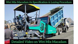 Wet Mix Macadam(wmm),its Specification and Laying procedure||Complete Detailed Video