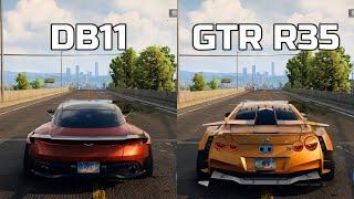 NFS Unbound: Aston Martin DB11 vs Nissan GTR R35 - WHICH IS FASTEST (Drag Race)