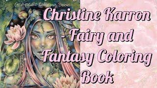 Christine Karron - Fairy and Fantasy - Greyscale Coloring Book Flip