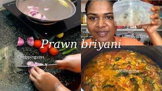 Making prawn biryani in my style