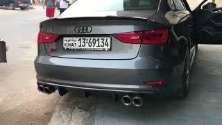 Audi S3 8V Sedan Gun Shot Sounds w/ ARMYTRIX Straight Pipe Exhaust