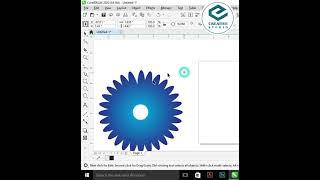 Create a blue color flower in corel draw