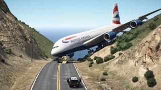 Gigantic Airbus 'a380' Thrilling Emergency Landing at Mount Meadows | GTA 5