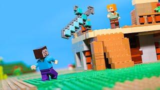 Alex and Steve Play Lego Minecraft Creative Mode | Lego Minecraft Stop Motion