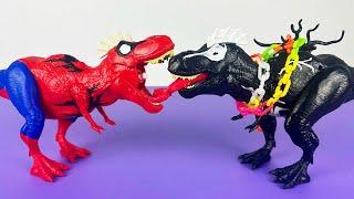 Mở hộp review khủng long bạo chúa nhện Spider Rex đại chiến khủng long lưỡi dài Venomsaurus Rex