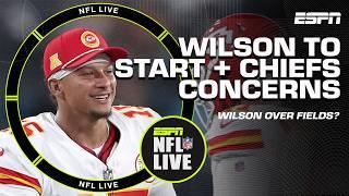 CONCERNS for Patrick Mahomes & the Chiefs  + Russell Wilson to START vs. Bills  | NFL Live