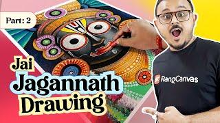 How to draw Lord Jagannath | Part-2 | Jai Jagannath drawing easy | Rath Yatra drawing Oil Pastel