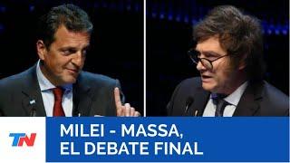 DEBATE PRESIDENCIAL ENTRE SERGIO MASSA Y JAVIER MILEI