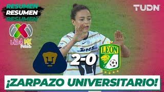 Resumen y goles | Pumas 2-0 León | Liga Mx Femenil AP2024-J1 | TUDN