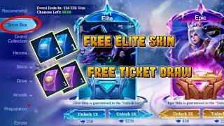 SNOW BOX EVENT FREE ELITE SKIN USING SNOW TICKET! GET FLORYN IN CINNAMON BIRTHDAY PARTY EVENT- MLBB