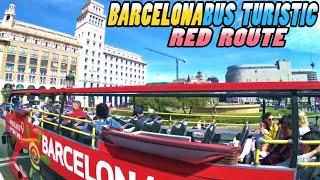 BARCELONA BUS TURISTIC - Red Route - Barcelona City Sightseeing Bus Tour (4k)