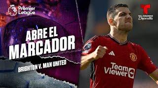 Gol de Diogo Dalot - Brighton v. Manchester United | Premier League | Telemundo Deportes