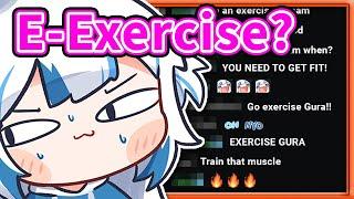 Gura When Chat Starts Telling Her to Exercise 【Gawr Gura / HololiveEN】