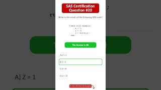 SAS Certification Questions | Question - 20