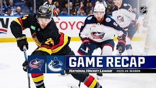 Blue Jackets @ Canucks 1/27 | NHL Highlights 2024