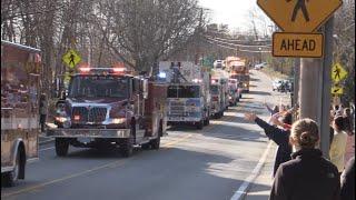 COVID-19 Tribute Train at Milford Regional Medical Center