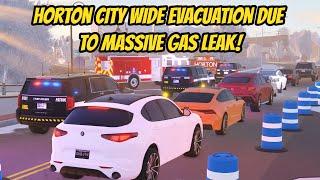 Greenville, Wisc Roblox l NEW Horton City Wide Evacuation GAS LEAK *TRAFFIC JAM* Roleplay