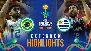 Brazil   vs Uruguay   | Extended Highlights | FIBA AmeriCup 2025 Qualifiers 2025