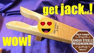 Satisfying Boot Jack Build - ASMR Woodworking Project, Free Plans