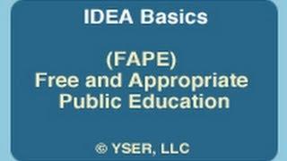 IDEA Basics: Free and Appropriate Public Education