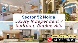 Noida Luxurious 7-Bedroom Villa in Sector 52 Noida 200mt | Independent Luxury House | 9582750571