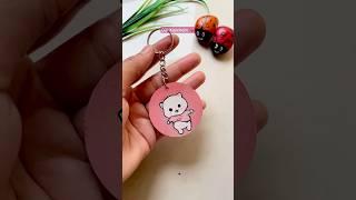 DIY Keychain Using cardboard #diy #painting #shorts #craft #youtubeshorts