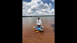 RC Slow Poke Seaplane water landing - Lake Paranoá Brasília, Brazil