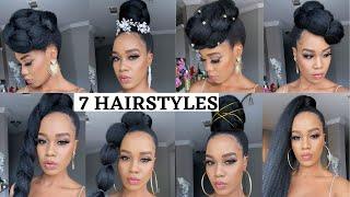 7 QUICK & EASY HAIRSTYLES USING BRAIDING HAIR / Protective Style / Tupo1