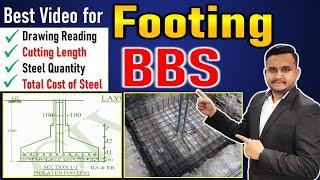 Bar Bending Schedule of Footing - How to Calculate Quantity of Steel in RCC Footing? By CivilGuruji
