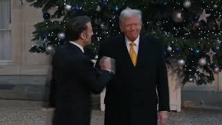 Macron and Trump handshake video