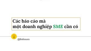 Các báo cáo mà một doanh nghiệp SME cần có