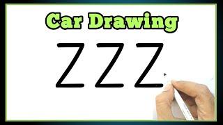 CarDrawing Easy | How to Draw Car with ZZZ | Simple Drawing | Pencil Drawing | Beautiful Drawing