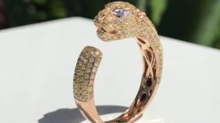 18 carat yellow diamond Jaguar Ring - Cobymadison Jewelers