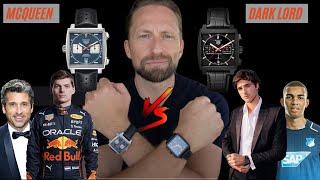 Which TAG Heuer Monaco is hotter - Dark Lord or McQueen? Verstappen, Elordi, Dempsey, Akpoguma pick!