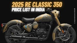 2025 Royal Enfield Classic 350 Price List in India [NEW COLORS]