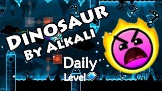 Geometry Dash - Dinosaur (By Alkali) ~ Daily Level #55 [All Coins]