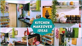 Small Kitchen Makeover on a Budget | Non Modular Kitchen Organization | Kitchen Decorating Ideas