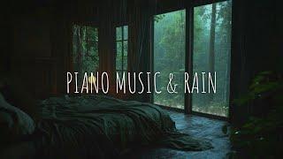 No Ads Relaxing Sleep Music with Rain Sounds 24/7 -Peaceful Music in the Warm Bedroom, Stress Relief