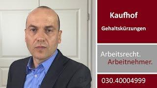 Kaufhof - Gehaltskürzungen durch Beschäftigungssicherungstarifvertrag | Fachanwalt Bredereck