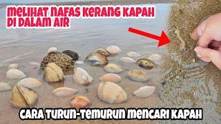 Ini cara orang Kalimantan turun temurun mencari kerang di dalam air, liat semburan napas(bual)