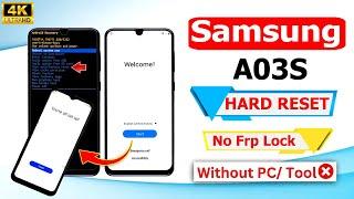 Without Pc  Samsung Galaxy A03S Hard Reset  Forgot Password  Not Working 2024 