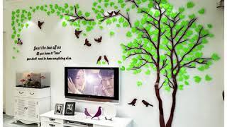 Tree Acrylic 3D Wall Sticker DIY Art Wall Poster Home Decor Bedroom Living Room Wallstickers