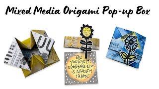 Mixed Media Origami Pop Up Box Card