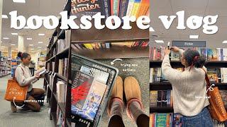 *cozy* bookstore vlog ️️ spend the day book shopping at barnes & noble with me + a big book haul!