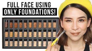 Full Face Using Only Foundation! TINA TRIES IT