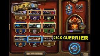 Showcase combat with the Warrior deck in Hearthstone!